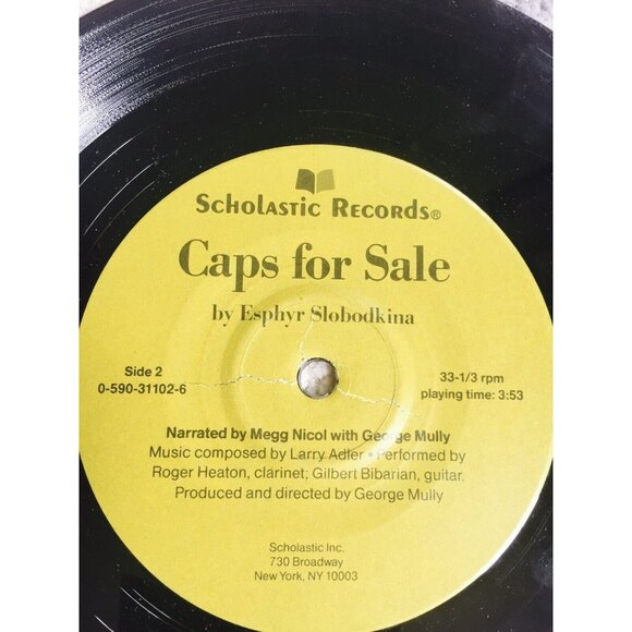 Vintage Caps for Sale Slobodkina Scholastic Record 45 Esphyr Slobodkina 33 1/3 - Picture 4 of 5